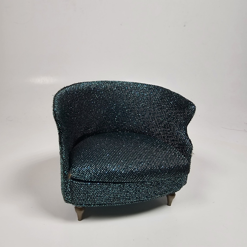 Vintage Ideal Petite Princess Fantasy Furniture Salon Drum Chair Blue